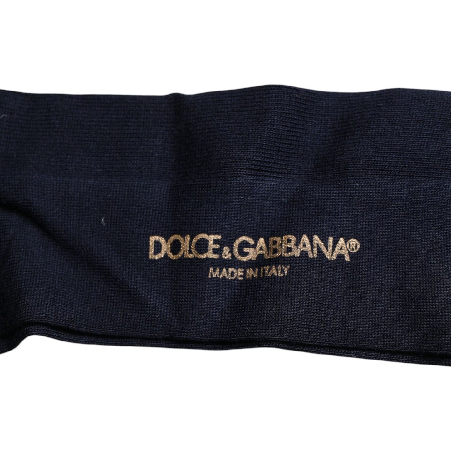 Dolce & Gabbana Black Viscose Logo Over The Calf Socks Dolce & Gabbana Black