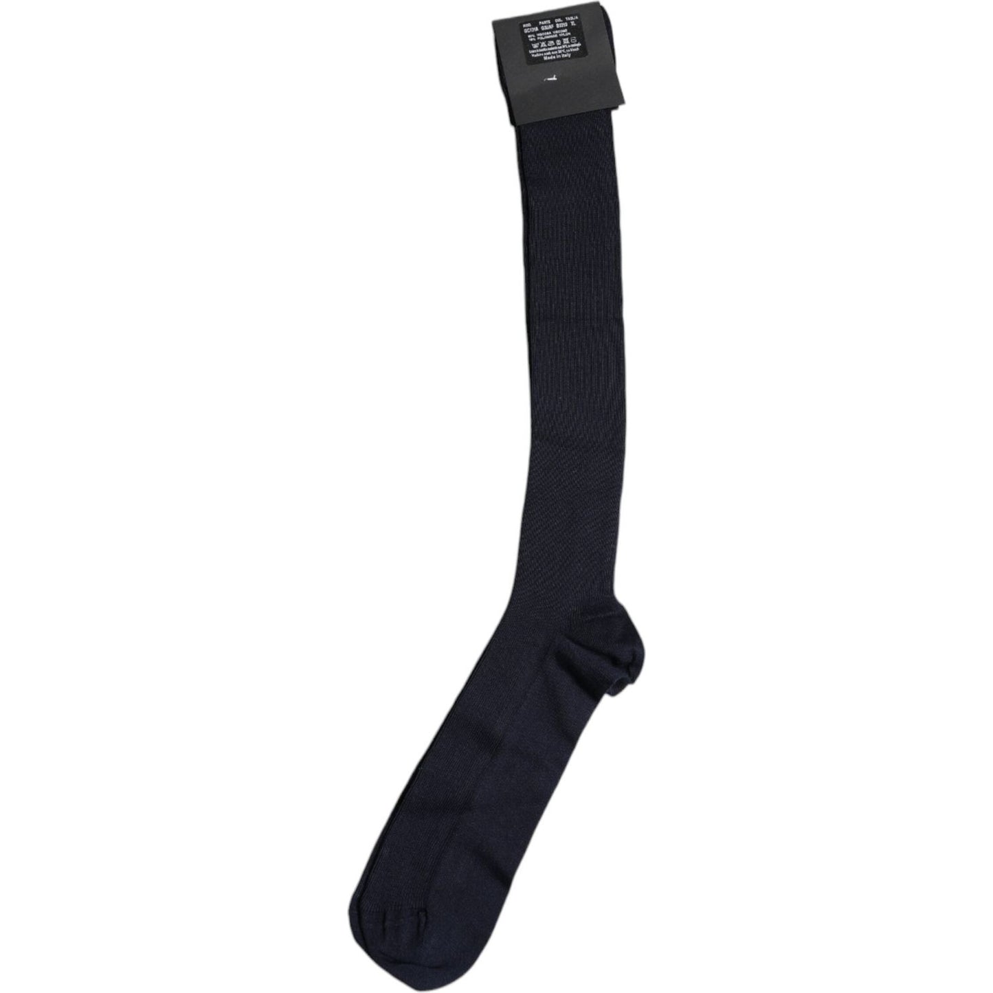 Dolce & Gabbana Black Viscose Logo Over The Calf Socks Dolce & Gabbana Dark Slate Gray