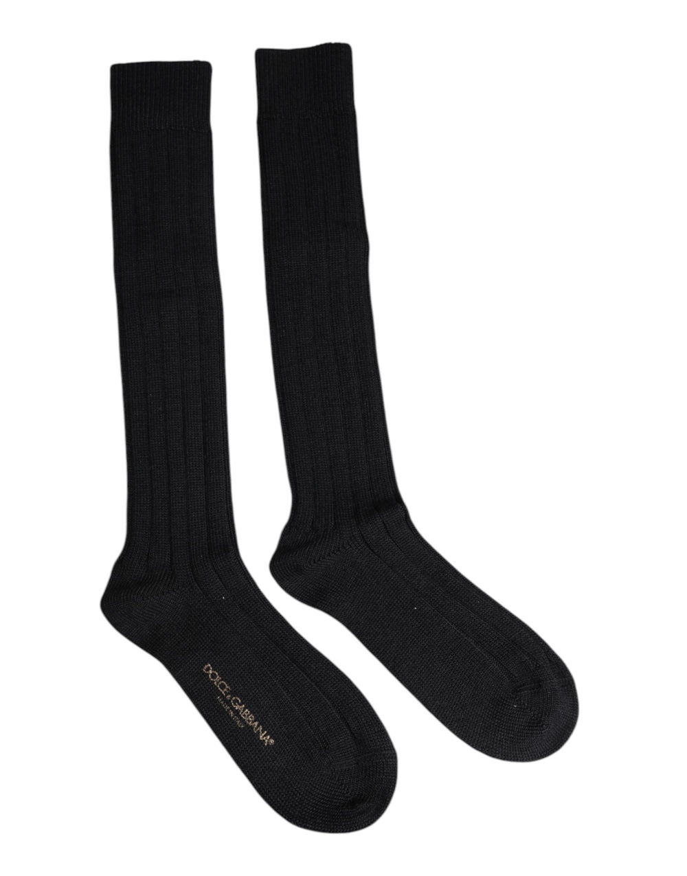 Dolce & Gabbana Black DG Logo Print Over The Calf Socks SCS2223-M