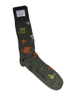 Dolce & Gabbana Green Nylon DG Bear Printed Mid Calf Socks SCS2252-XL