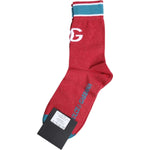 Dolce & Gabbana Red Cotton DG Logo Print Mid Calf Socks