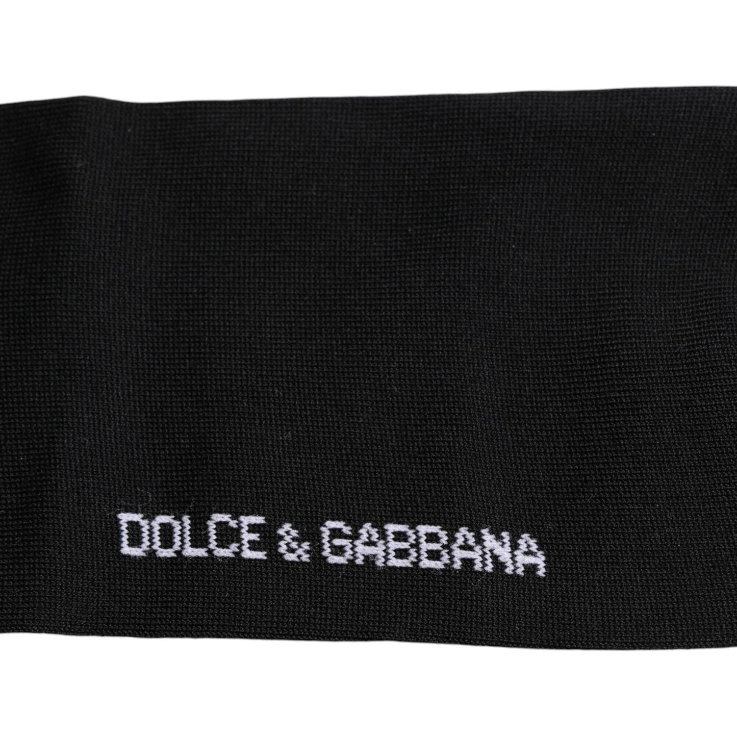 Dolce & Gabbana Black DG Logo Print Cotton Over Calf Socks Dolce & Gabbana Black
