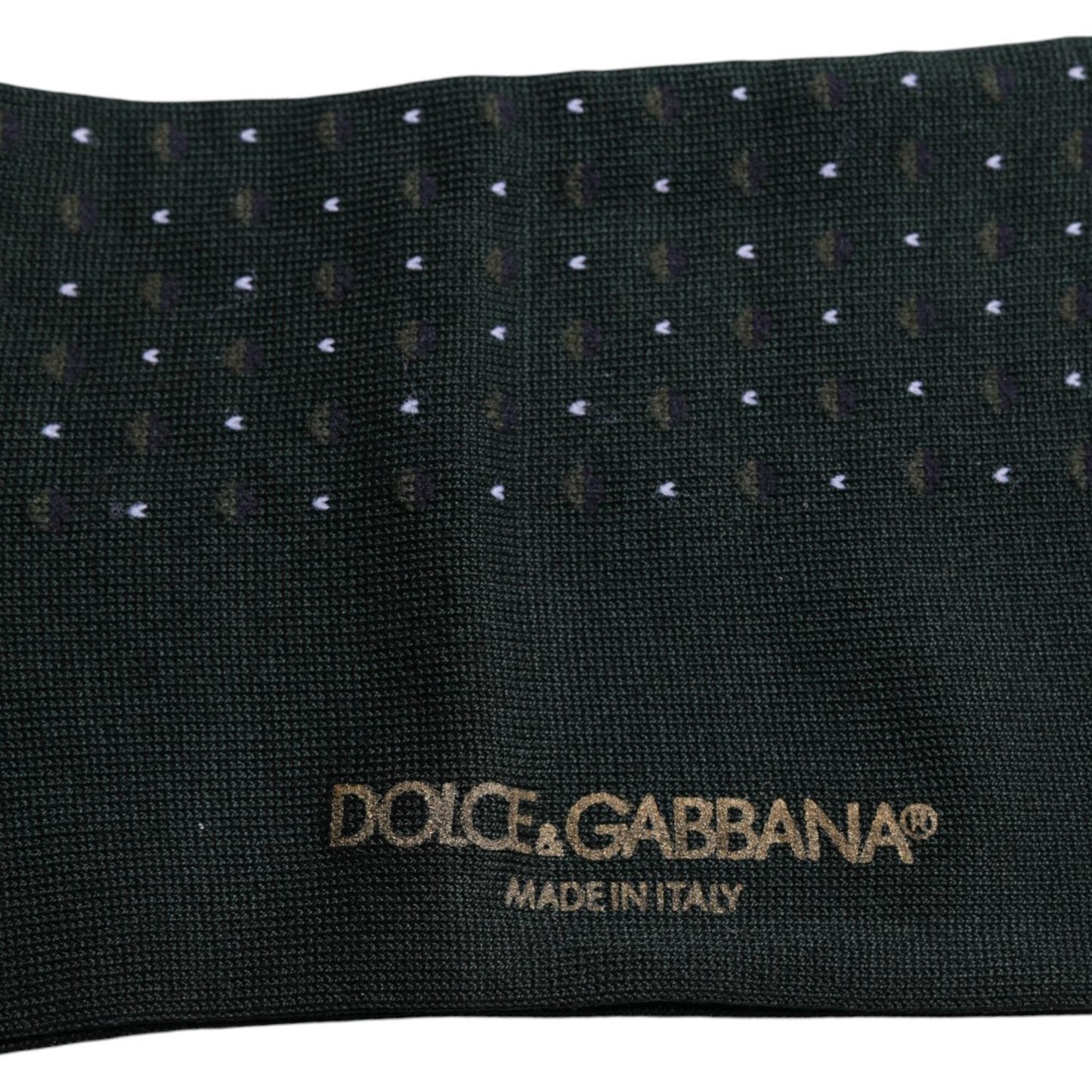 Dolce & Gabbana Black Polka Dots Cotton Mid Calf Socks Dolce & Gabbana Black