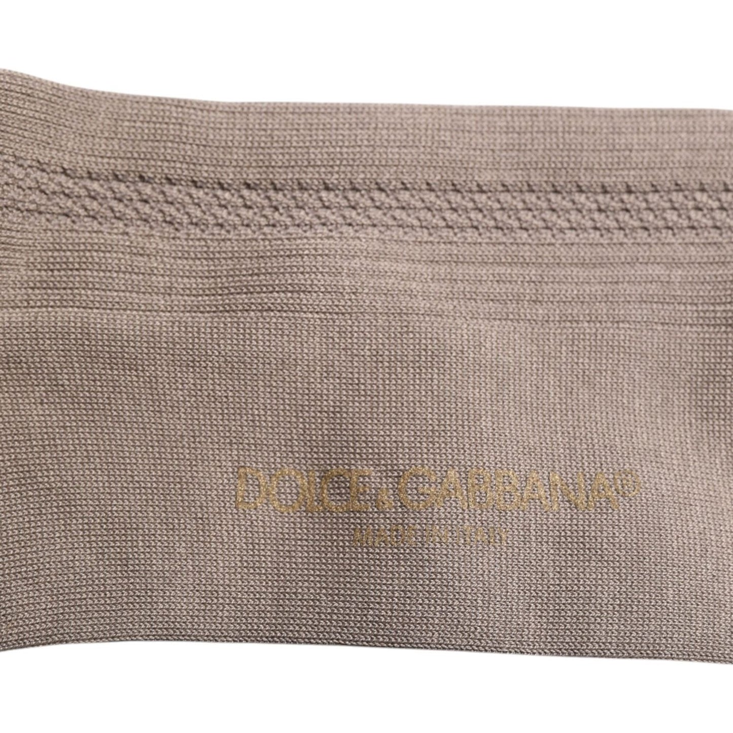 Dolce & Gabbana Brown Cotton Stretch Logo Over Calf Socks Dolce & Gabbana Rosy Brown