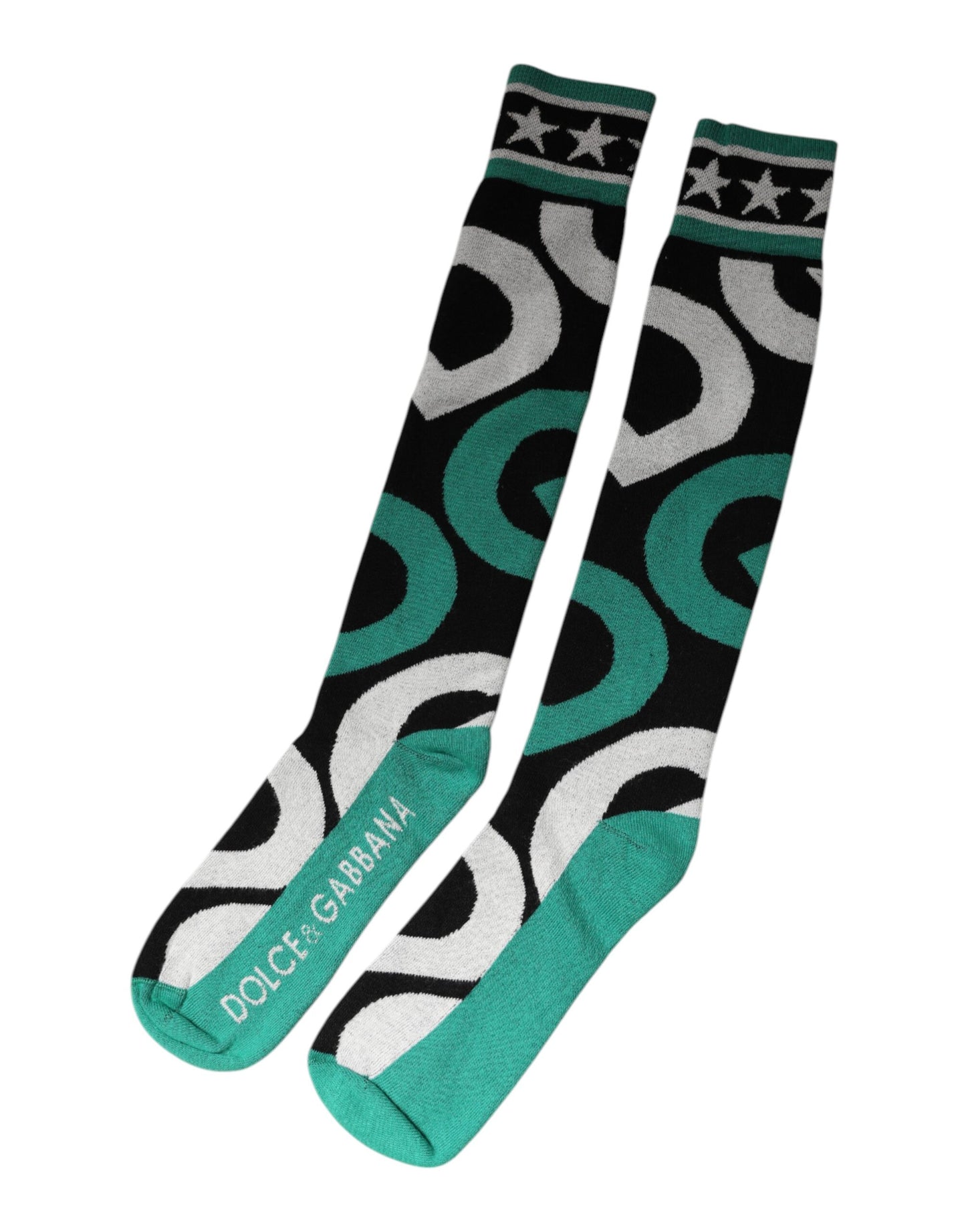 Dolce & Gabbana Multicolor Cotton Stretch Over Calf Socks SCS2258-M
