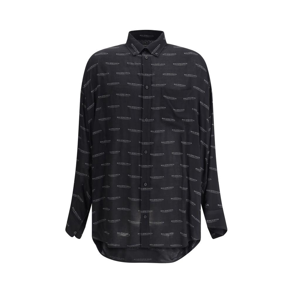Balenciaga Logoed Shirt Balenciaga Dark Slate Gray