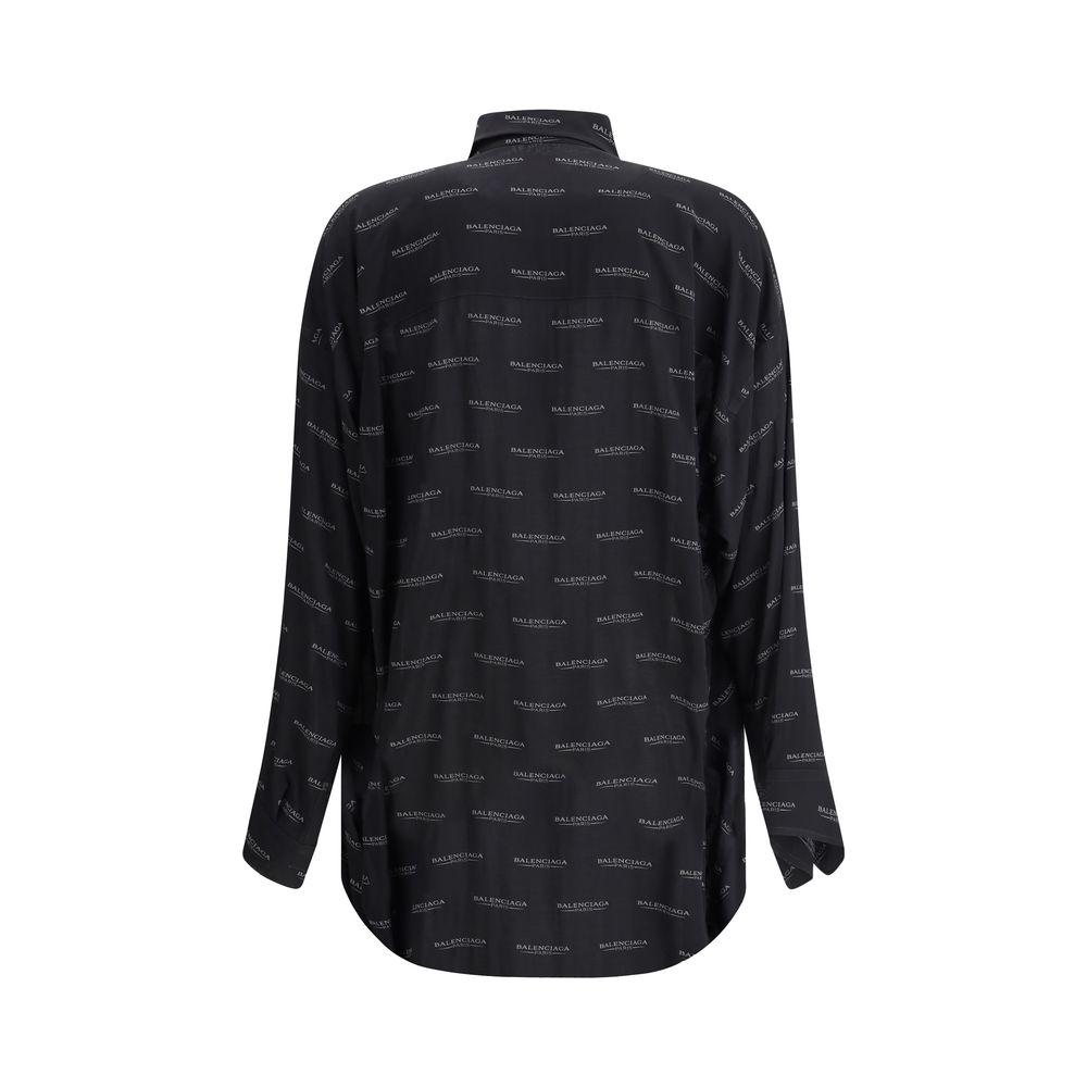 Balenciaga Logoed Shirt Balenciaga Black