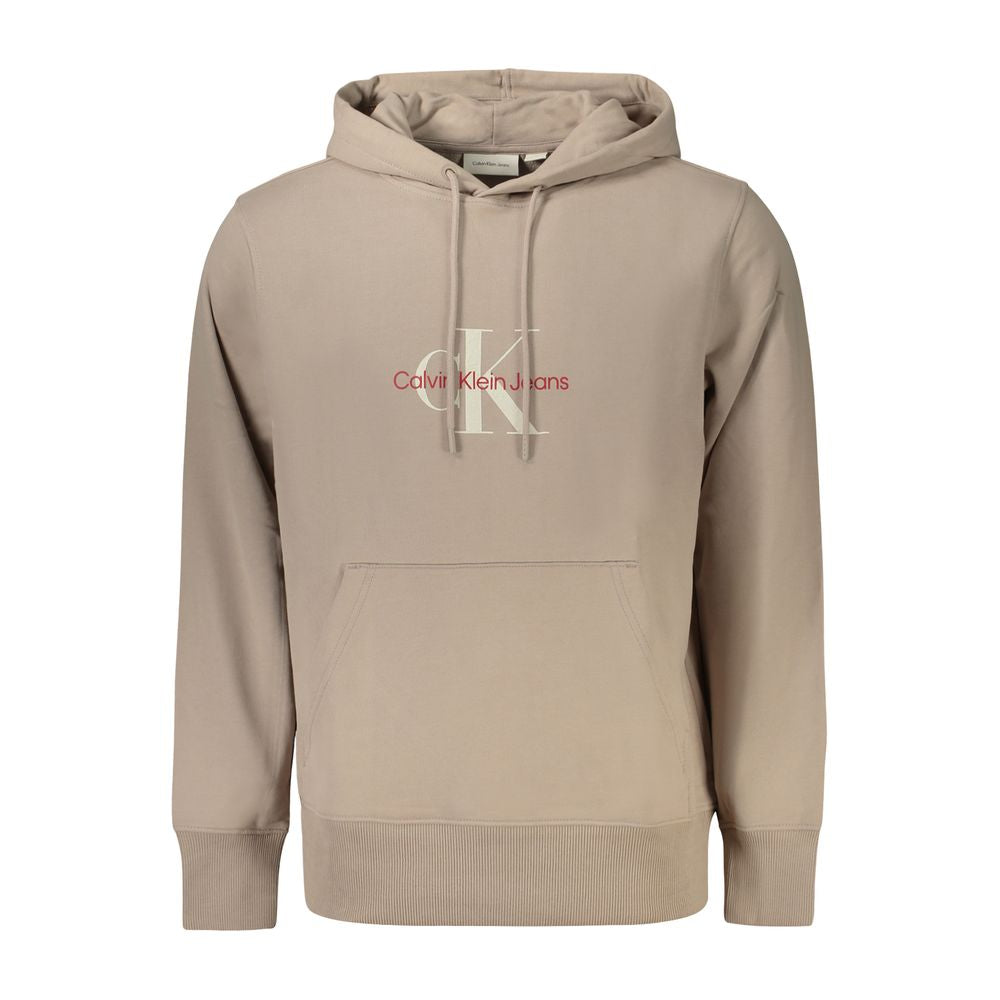 Calvin Klein Beige Cotton Men Sweater Calvin Klein Rosy Brown
