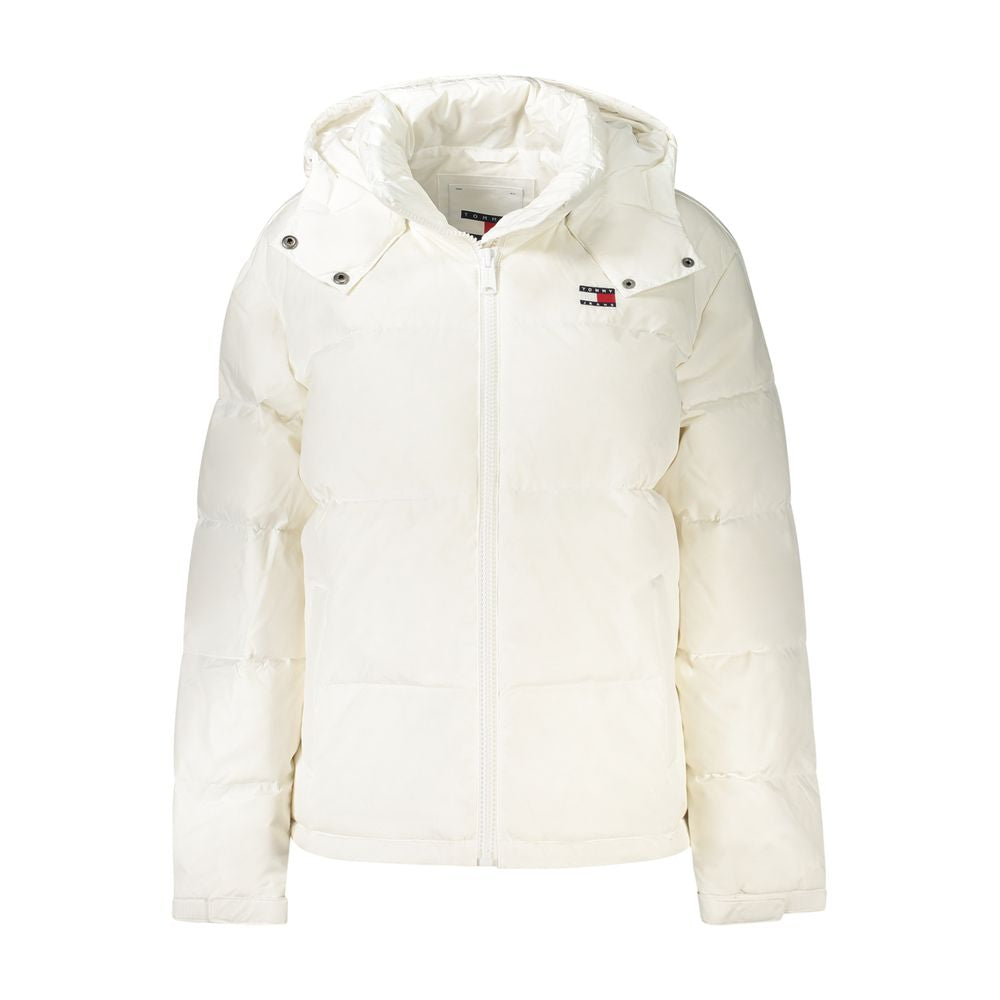 Tommy Hilfiger White Polyester Women Jacket Tommy Hilfiger Beige
