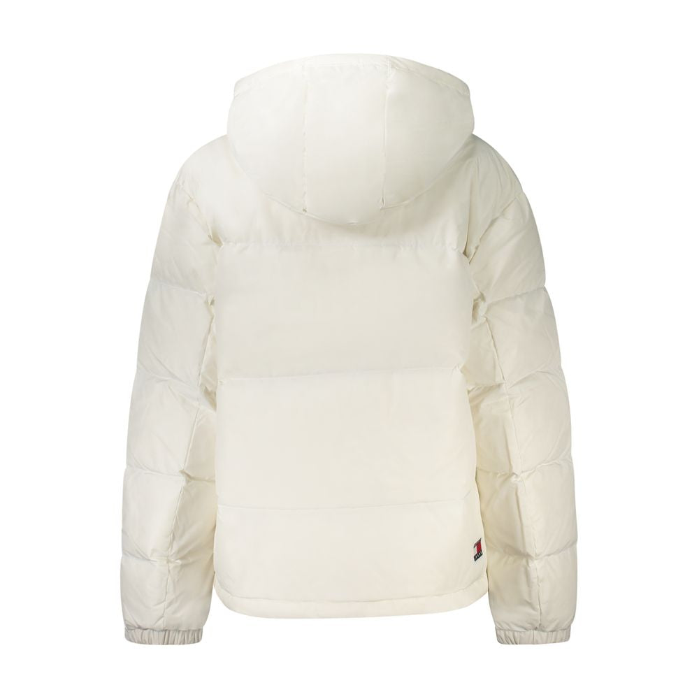 Tommy Hilfiger White Polyester Women Jacket Tommy Hilfiger Light Gray