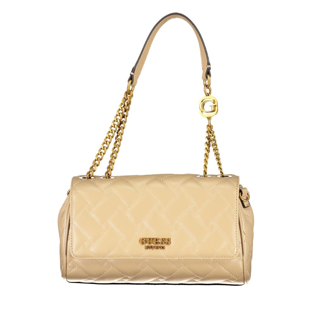Guess Jeans Beige Polyethylene Handbag Guess Jeans Tan