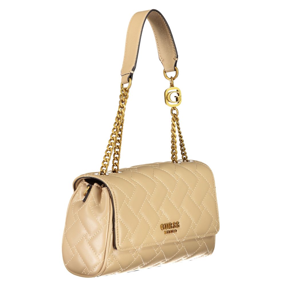 Guess Jeans Beige Polyethylene Handbag Guess Jeans Tan