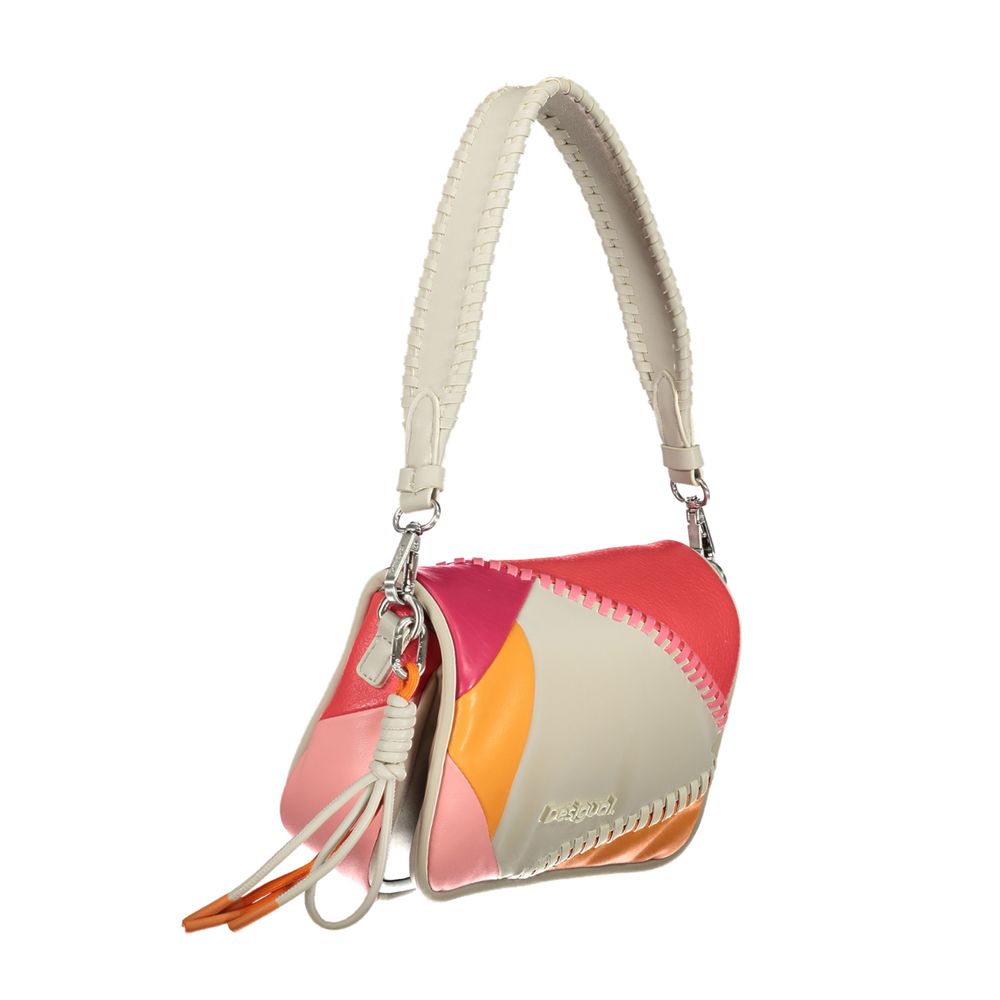Desigual White Polyethylene Handbag Desigual Gray