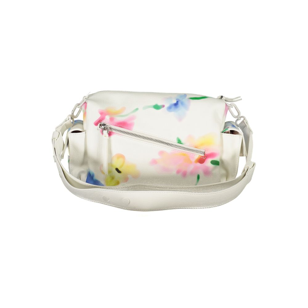 Desigual White Polyethylene Handbag Desigual Light Gray