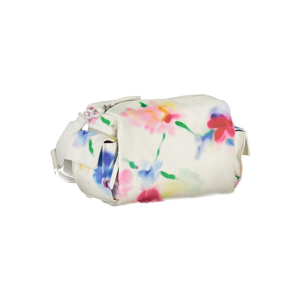 Desigual White Polyethylene Handbag Desigual Light Gray