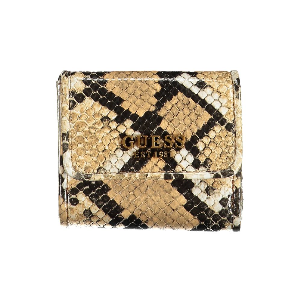 Guess Jeans Beige Polyethylene Women Wallet Guess Jeans Tan