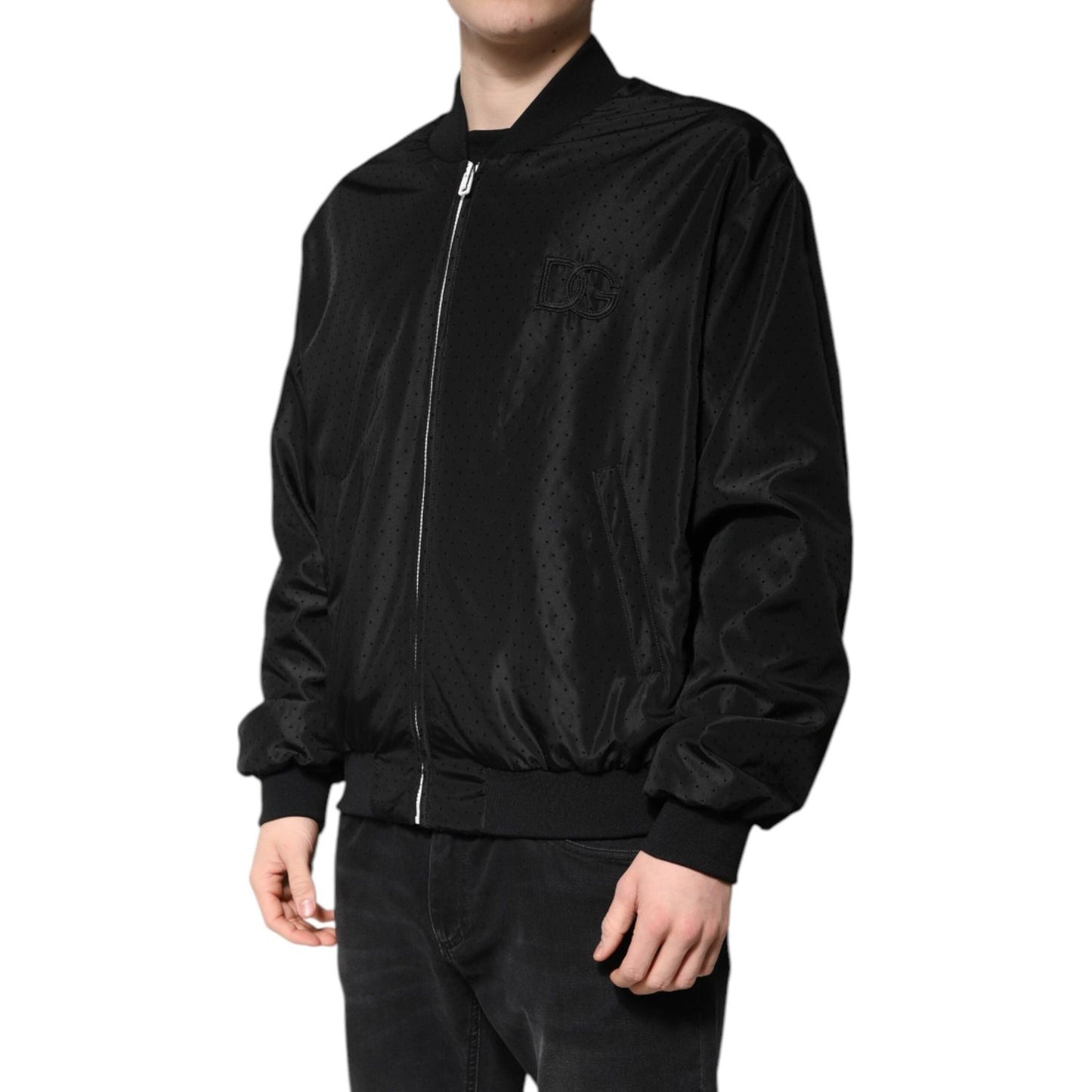 Dolce & Gabbana Black Long Sleeves Full Zip Bomber Jacket JKT4134-56