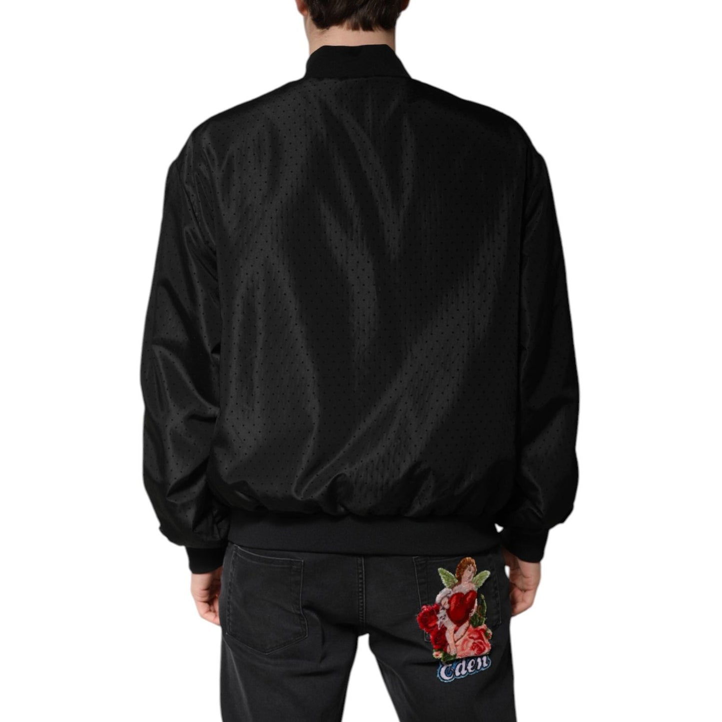 Dolce & Gabbana Black Long Sleeves Full Zip Bomber Jacket JKT4134-56