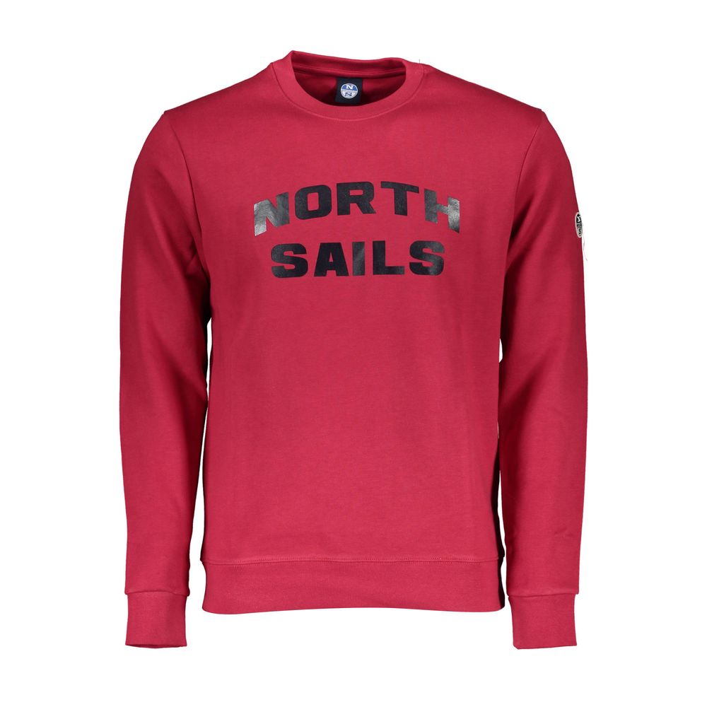 North Sails Red Cotton Men Sweater North Sails Maroon