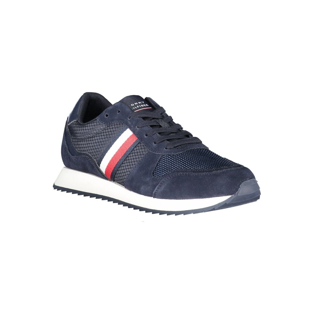 Tommy Hilfiger Blue Polyester Men Sneaker Tommy Hilfiger Dark Slate Gray
