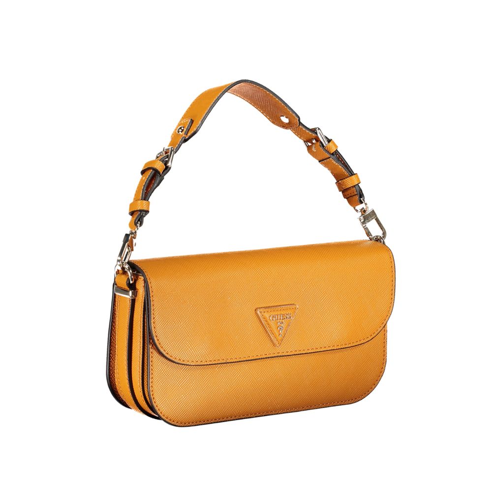 Guess Jeans Orange Polyethylene Handbag Guess Jeans Goldenrod