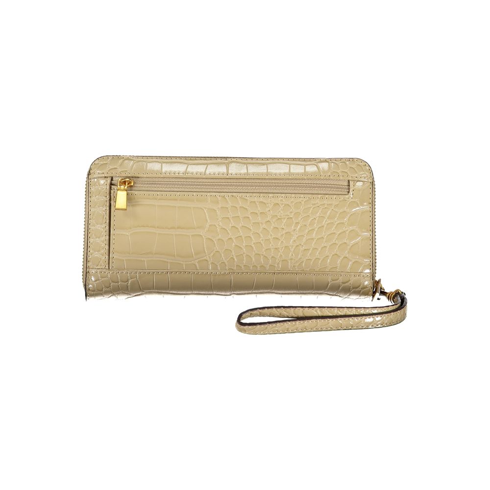 Guess Jeans Chic Beige Multi-Compartment Wallet Guess Jeans Tan