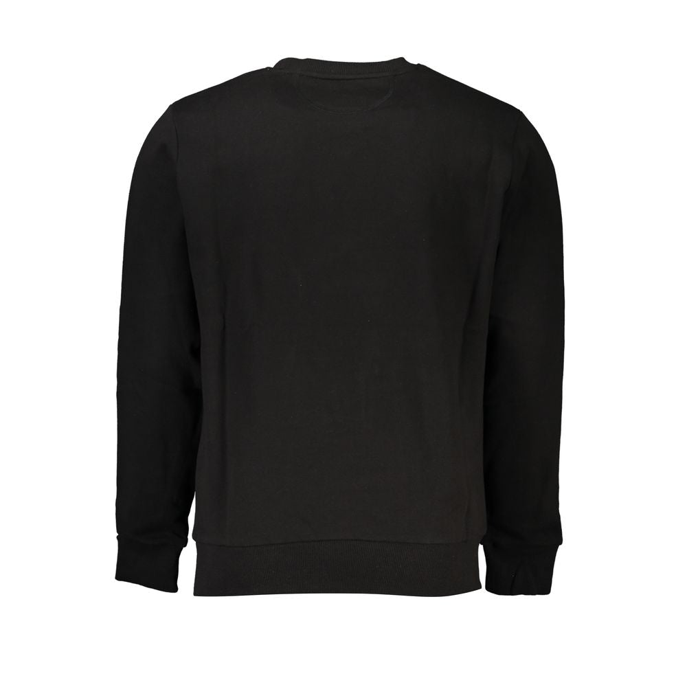 La Martina Elegant Crew Neck Fleece Sweatshirt La Martina Black