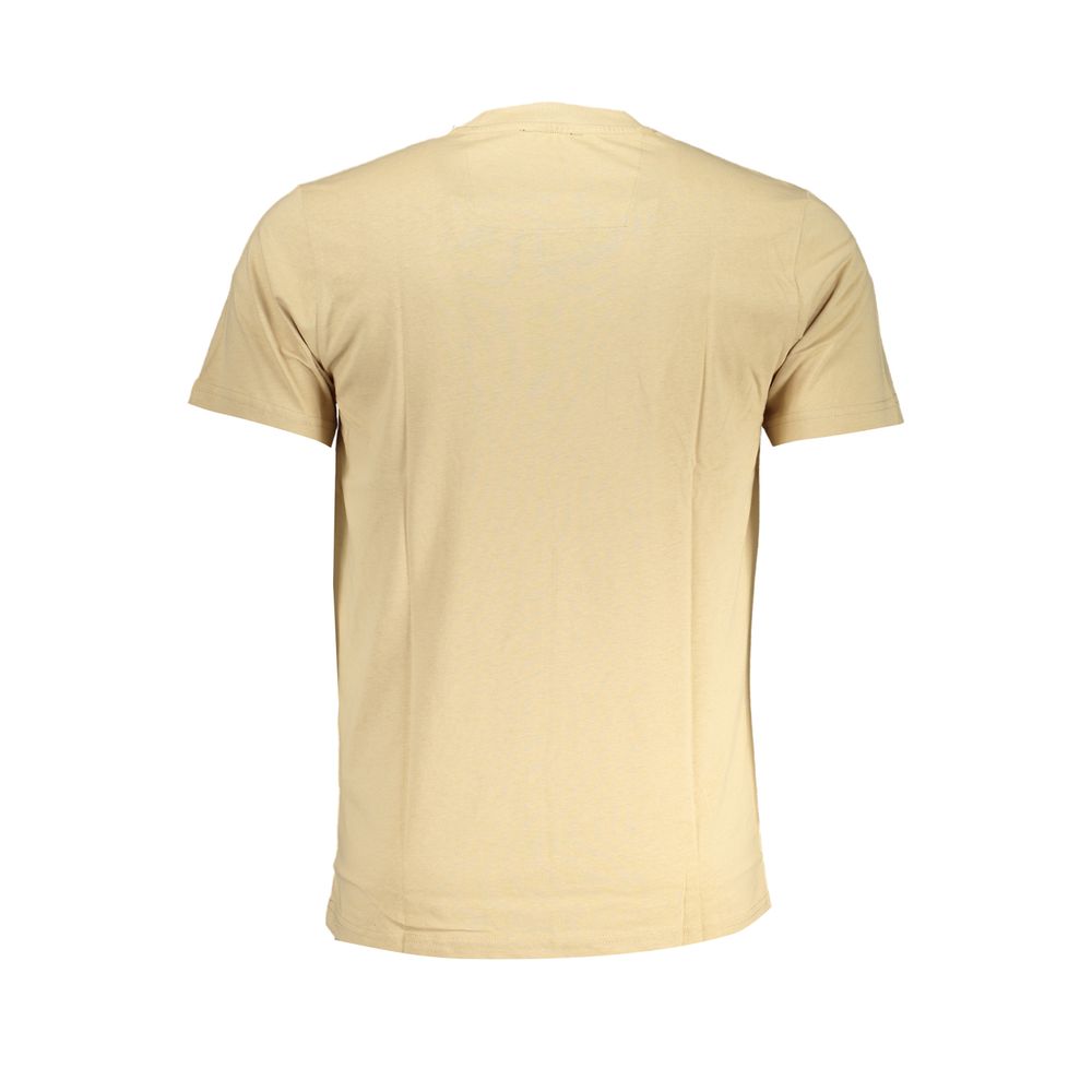 Cavalli Class Beige Cotton T-Shirt Cavalli Class Wheat