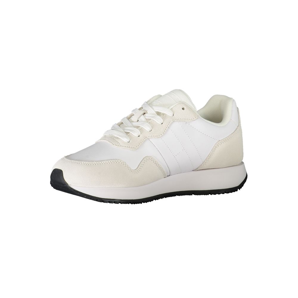 Tommy Hilfiger White Polyester Sneaker Tommy Hilfiger Light Gray