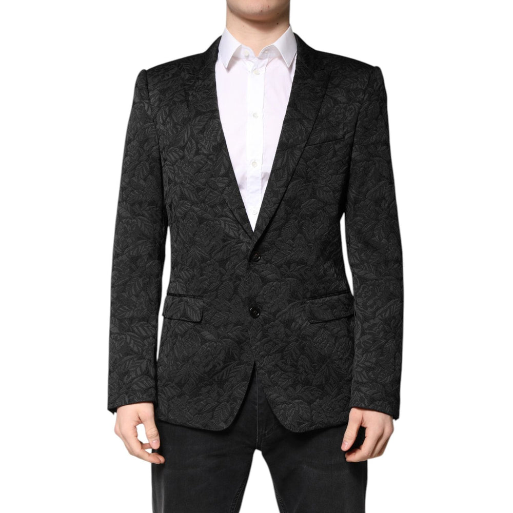 Dolce & Gabbana Black MARTINI Brocade Single Breasted Blazer JKT41378-50