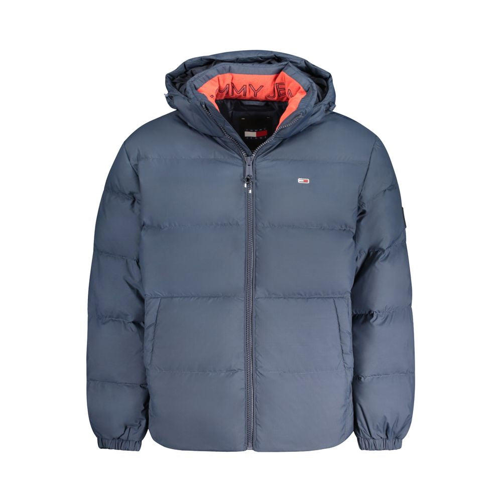 Tommy Hilfiger Blue Polyester Men Jacket Tommy Hilfiger Dim Gray