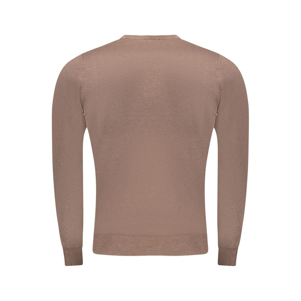 Cavalli Class Brown Viscose Men Sweater Cavalli Class Dim Gray