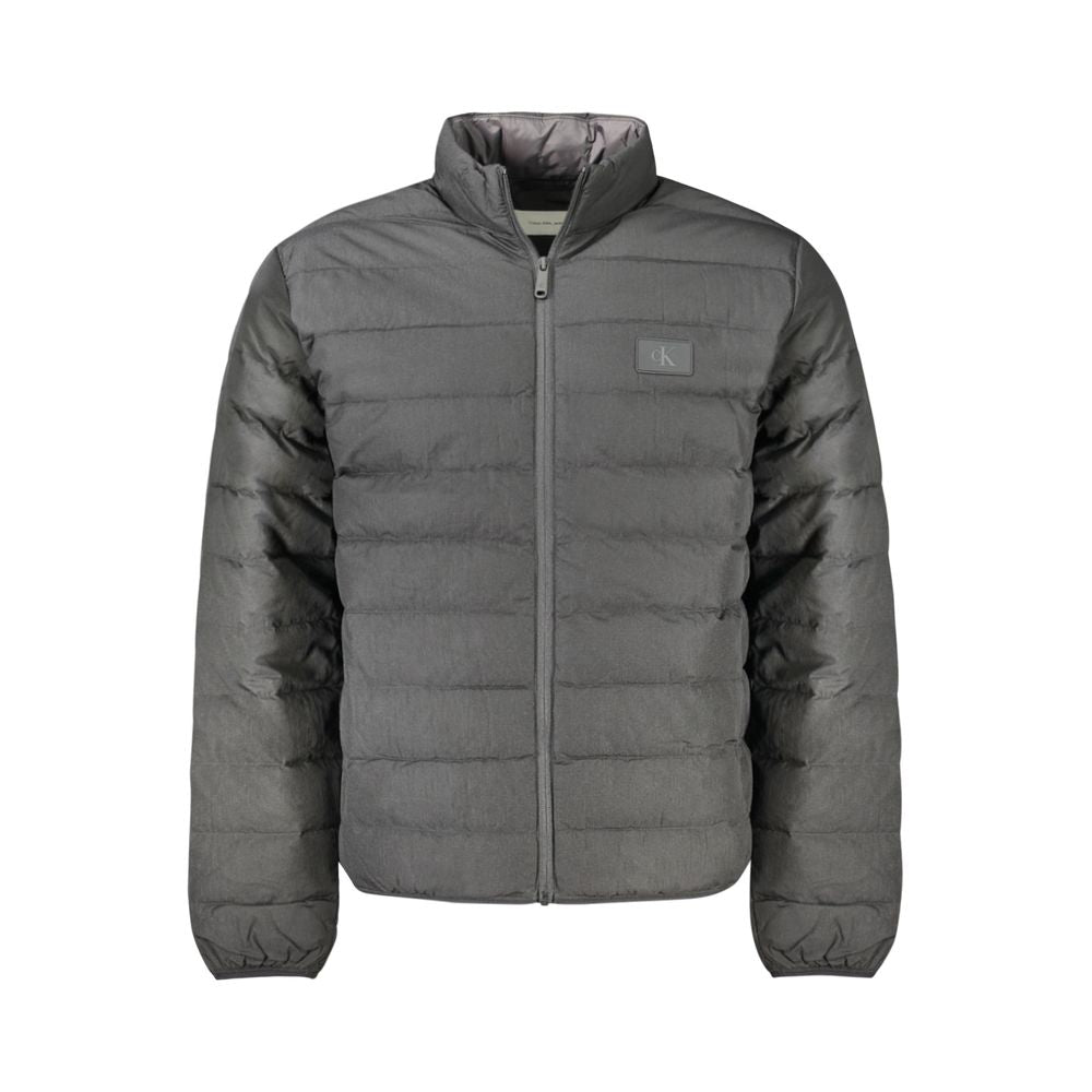 Calvin Klein Black Polyamide Men Jacket Calvin Klein Dim Gray