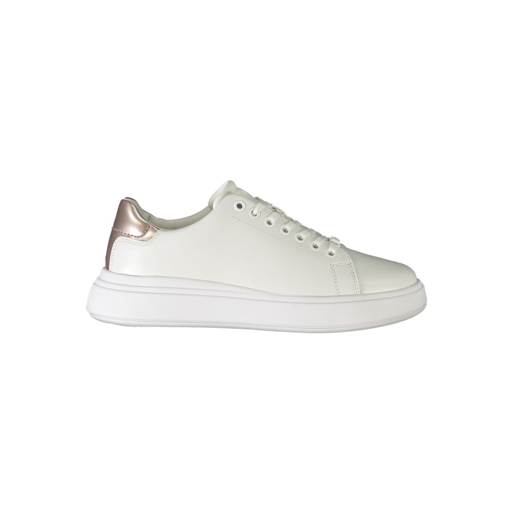 Calvin Klein White Polyester Sneaker Calvin Klein Light Gray