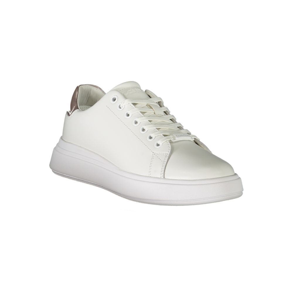 Calvin Klein White Polyester Sneaker Calvin Klein Light Gray