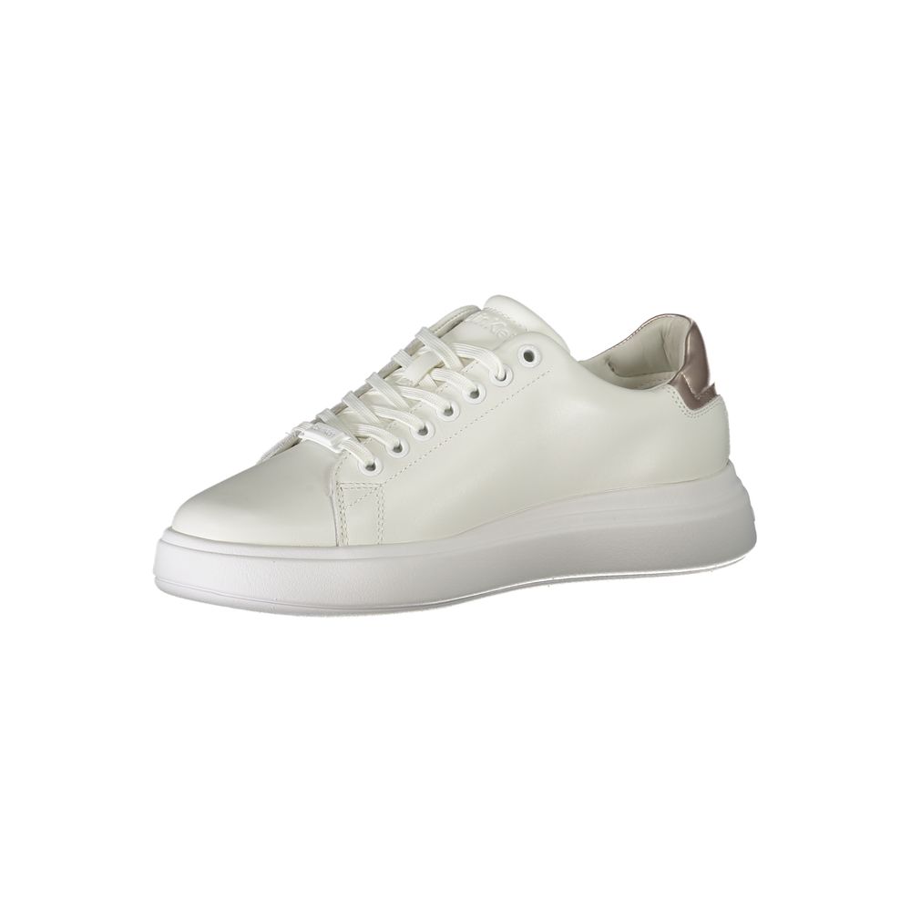 Calvin Klein White Polyester Sneaker Calvin Klein Light Gray