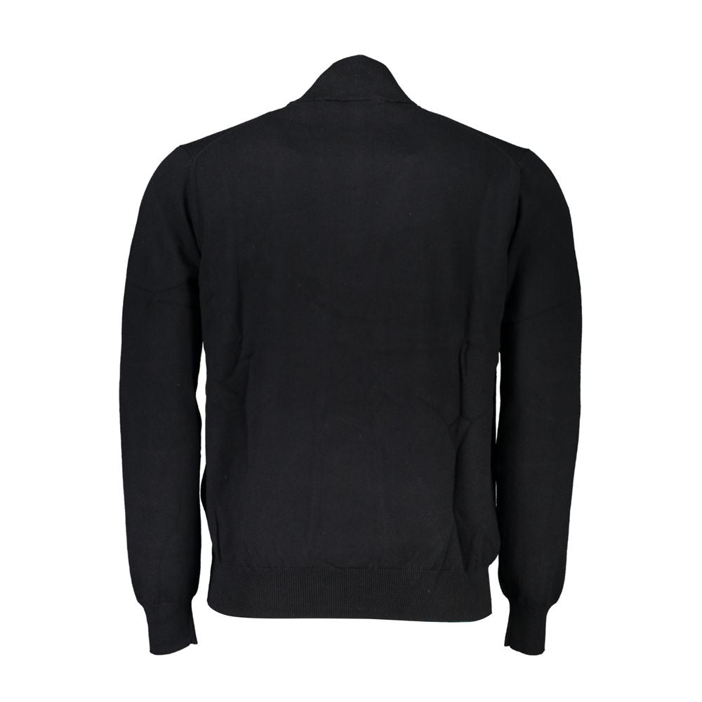 Harmont & Blaine Elegant Half-Zip Sweater with Embroidered Detail Harmont & Blaine Black