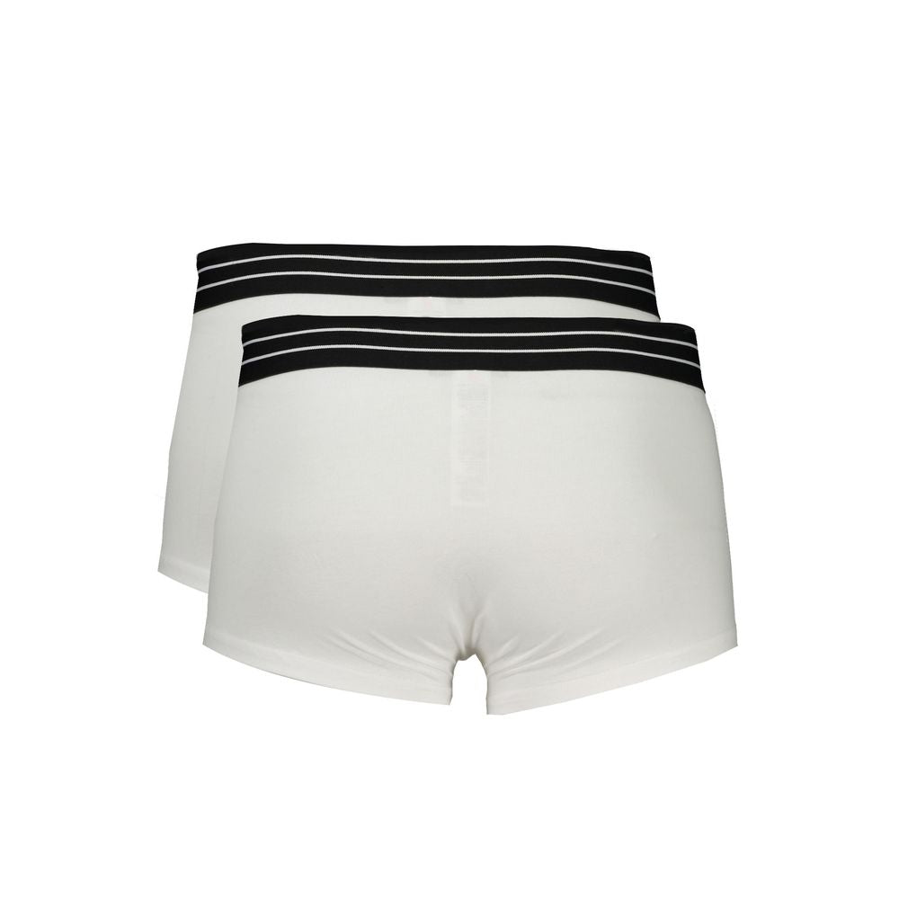 Cavalli Class White Cotton Men Boxer Cavalli Class Light Gray