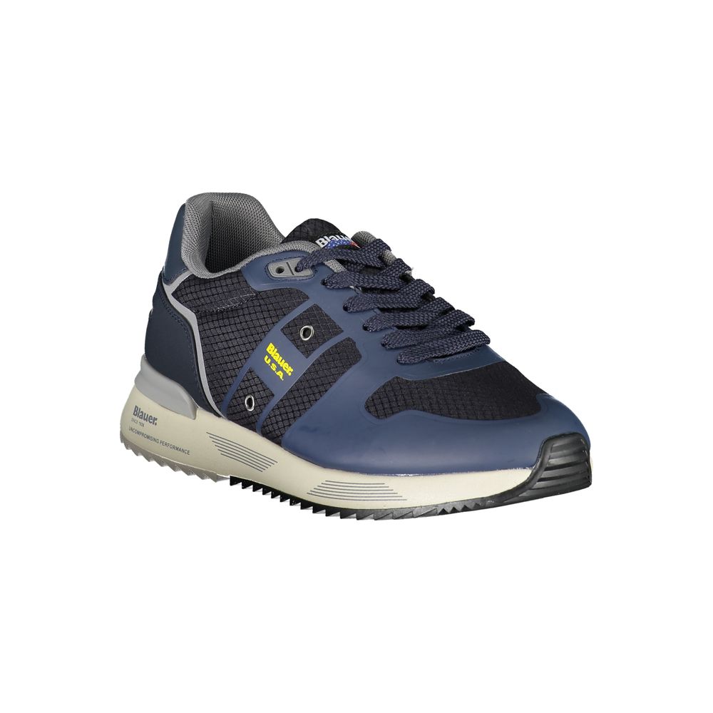 Blauer Dapper Blue Sneakers with Contrast Detailing Blauer Dark Slate Gray
