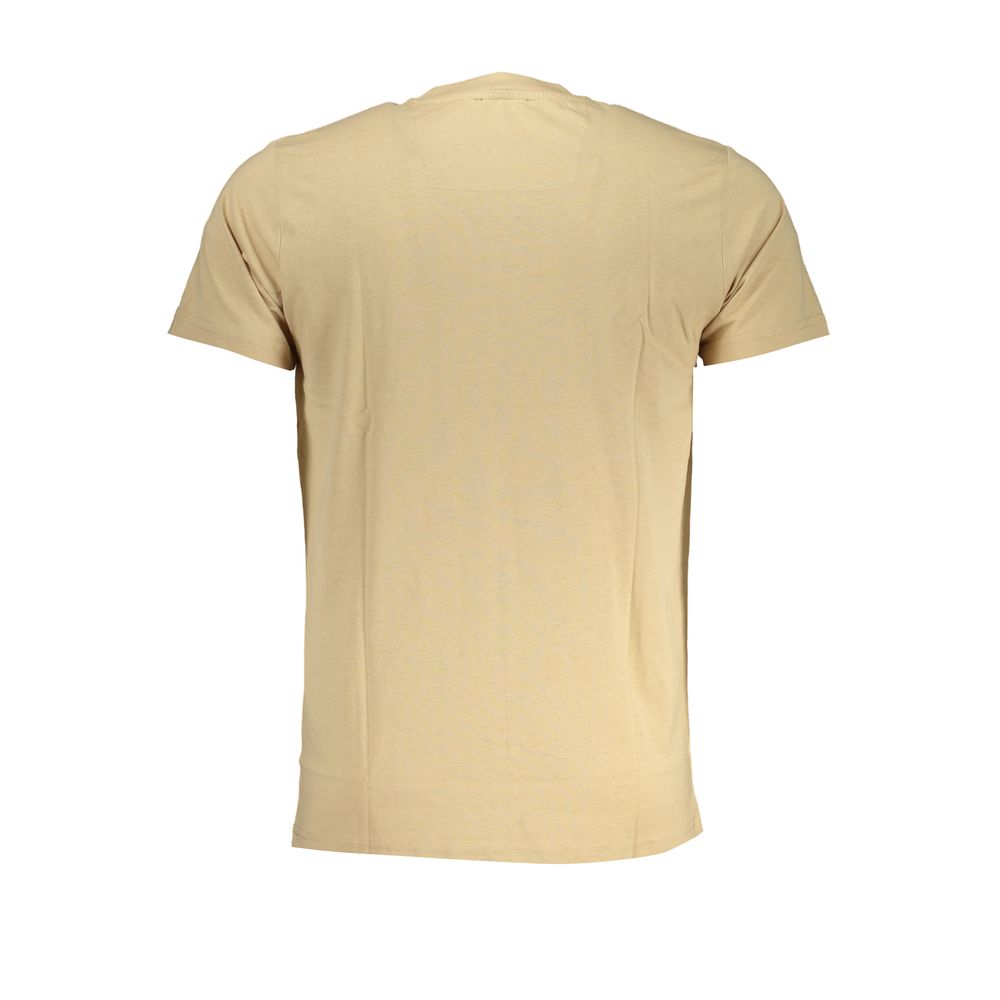 Cavalli Class Beige Cotton T-Shirt Cavalli Class Tan