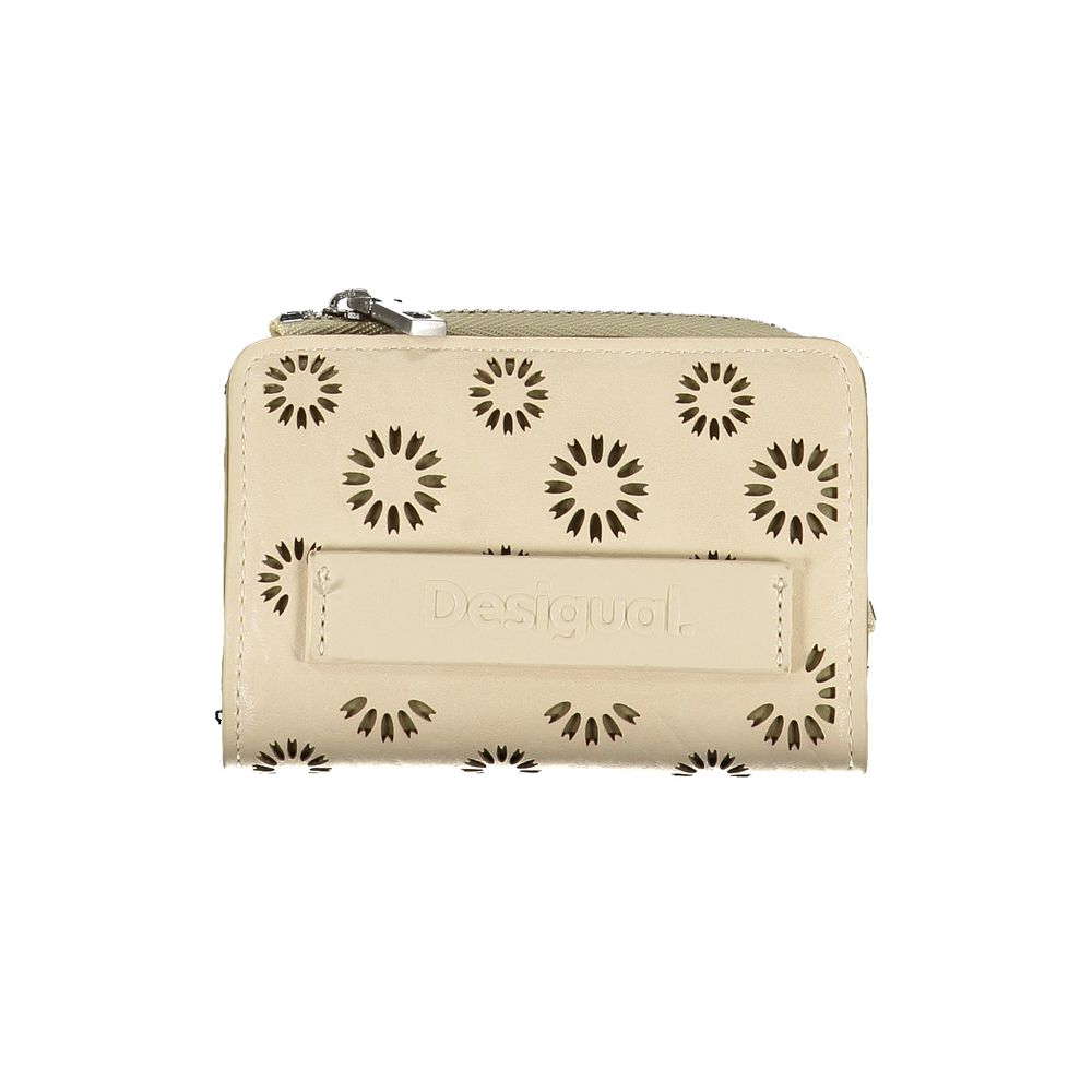 Desigual Beige Polyethylene Wallet Desigual Wheat