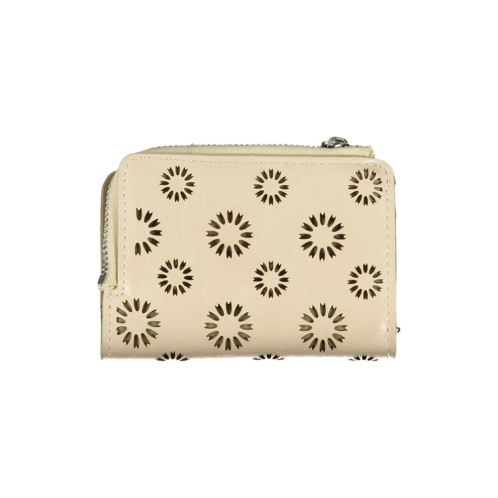 Desigual Beige Polyethylene Wallet Desigual Wheat
