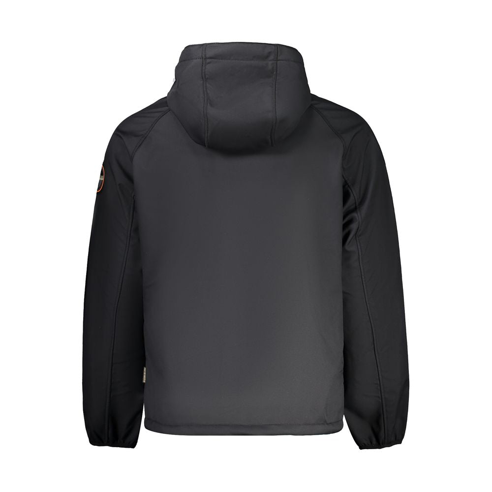Napapijri Black Polyester Jacket Napapijri Dark Slate Gray