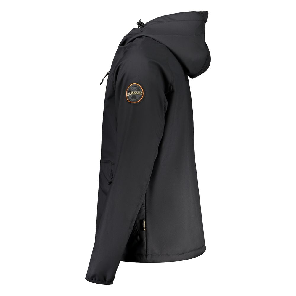 Napapijri Black Polyester Jacket Napapijri Dark Slate Gray