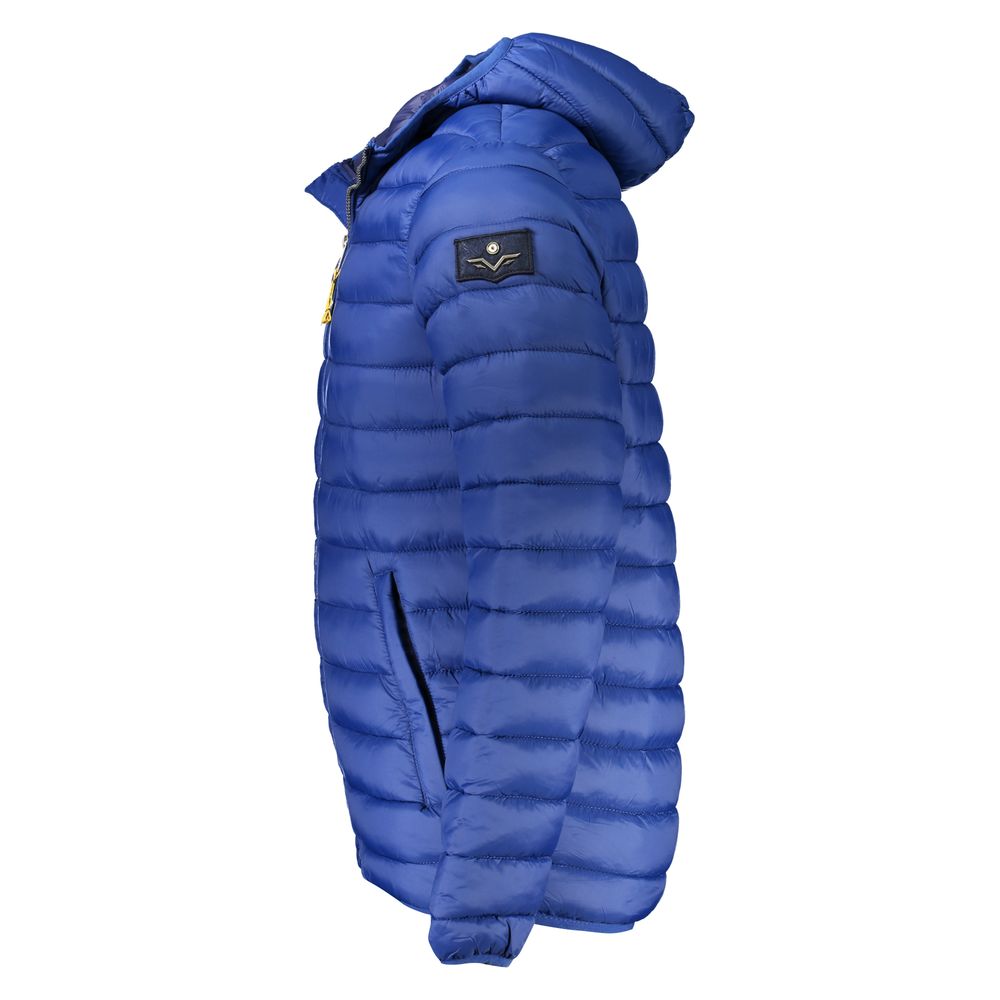 Armata Di Mare Blue Polyamide Men Jacket Armata Di Mare Dark Slate Blue
