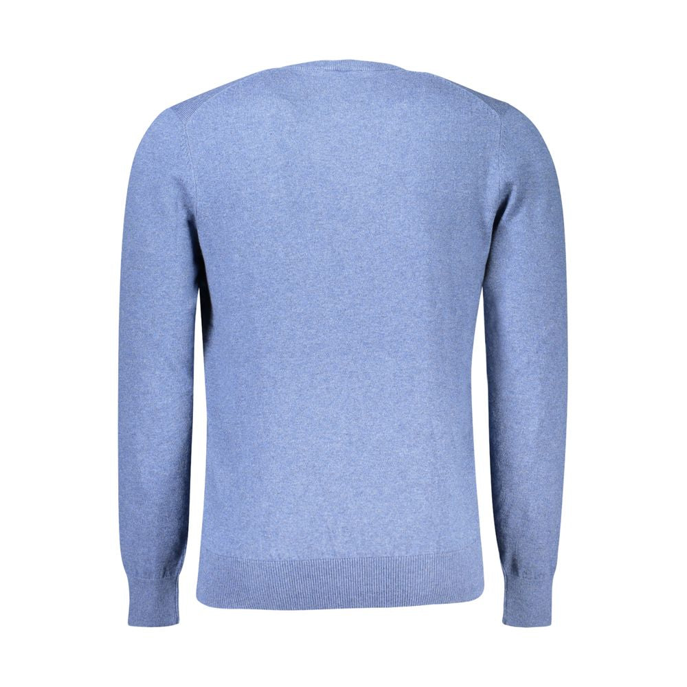 North Sails Blue Cotton Men Sweater North Sails Dark Gray