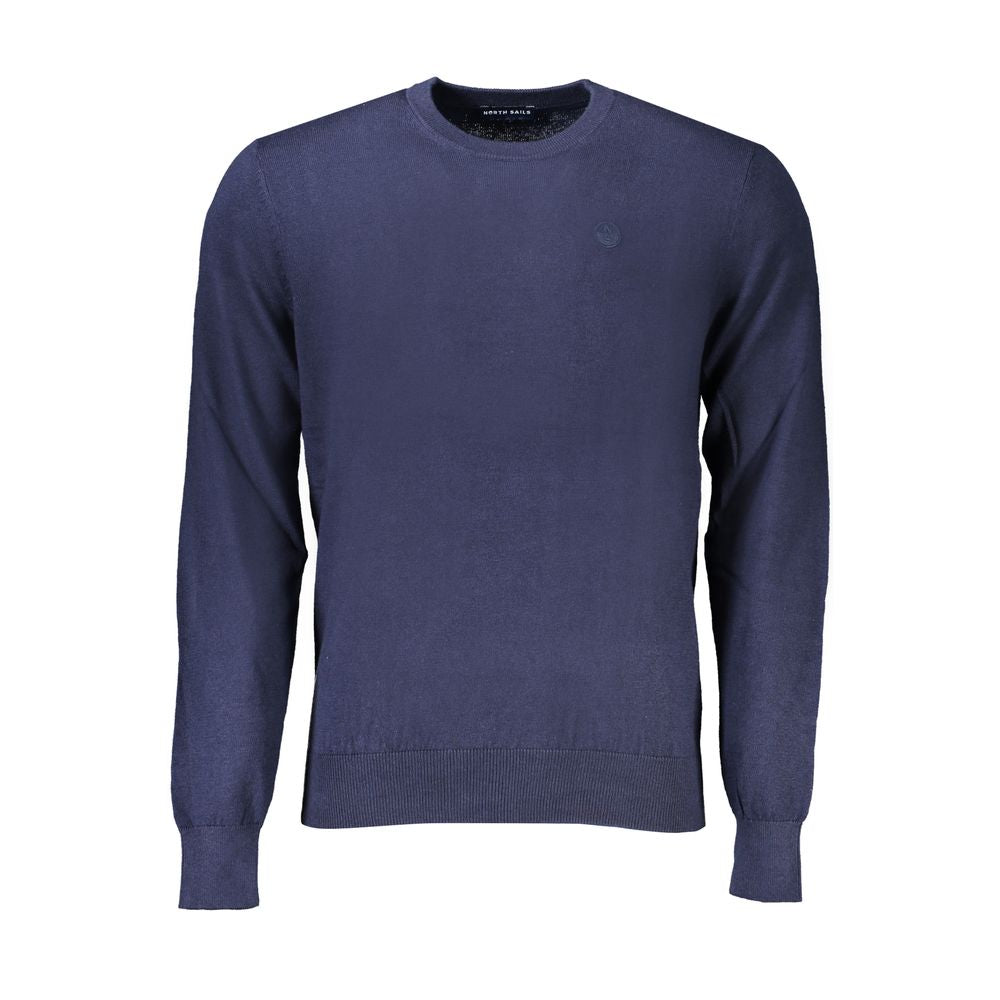 North Sails Blue Cotton Men Sweater North Sails Dark Slate Gray