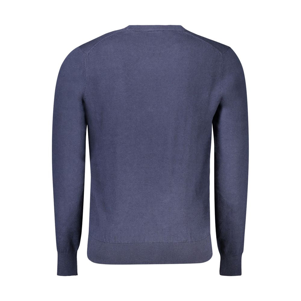 North Sails Blue Cotton Men Sweater North Sails Dark Slate Gray