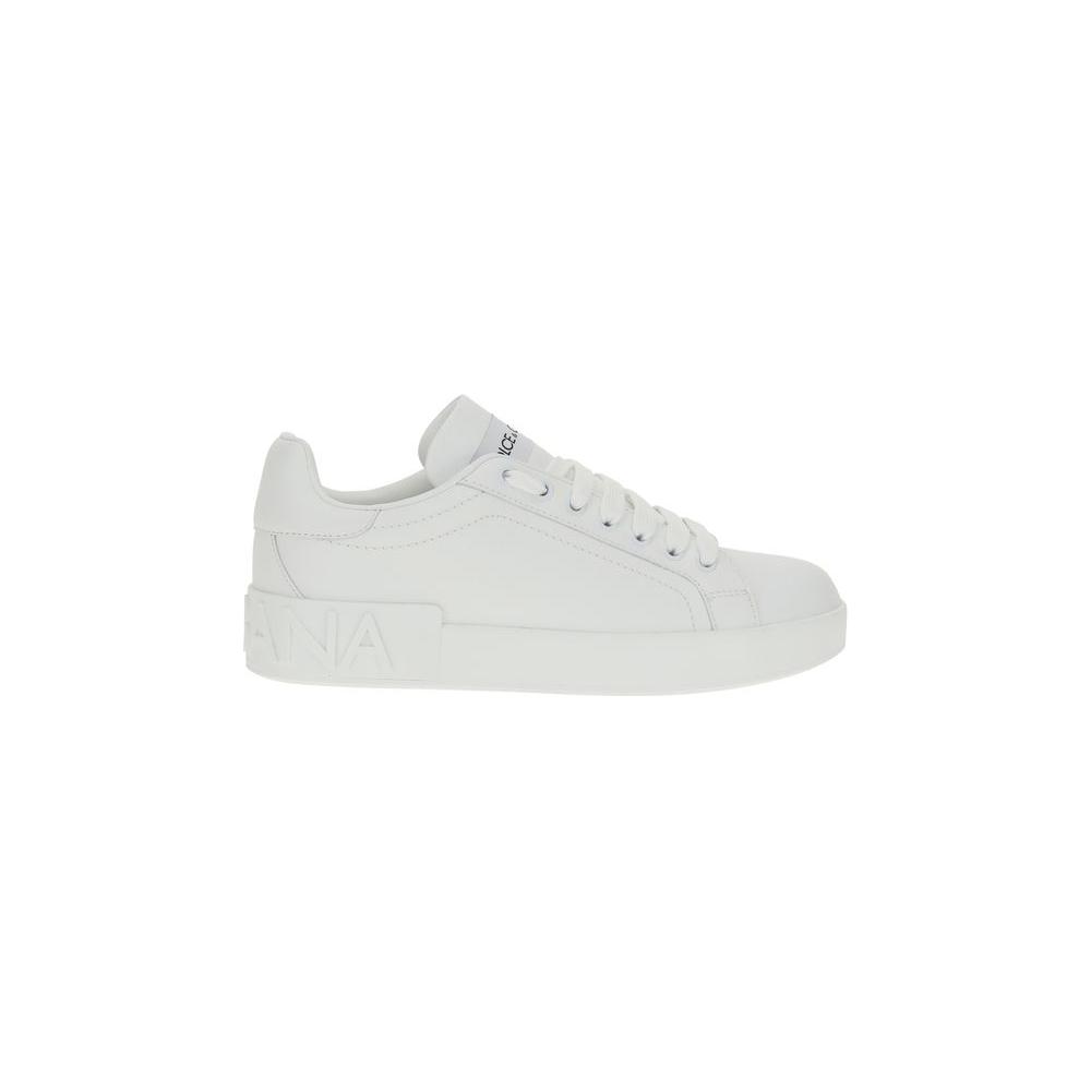 Dolce & Gabbana Leather Sneakers Dolce & Gabbana Light Gray