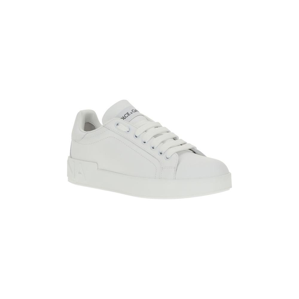 Dolce & Gabbana Leather Sneakers Dolce & Gabbana Light Gray